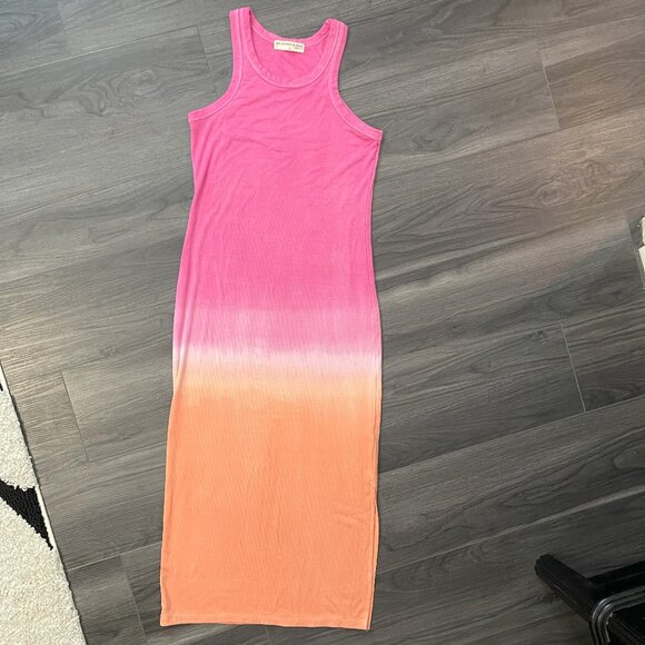 Electric & Rose Dresses & Skirts - Electric & Rose Rocky Rib Dress Pink/White/Orange NWT $148 MSRP